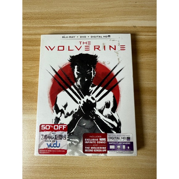 The Wolverine Blu Ray + DVD + Digital HD Hugh Jackman Marvel X-Men Movie - Picture 1 of 2